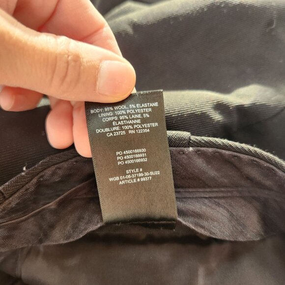 Babaton Aritzia New Agency Pants (Re)ssential Black Wool Trousers Straight 00 - Picture 8 of 8